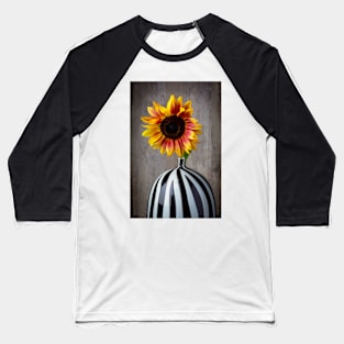 Autumn Sunflower In Graphic Vase Baseball T-Shirt